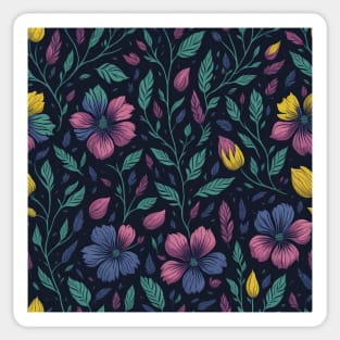 Spring Flower Seamless Pattern Mix Sticker